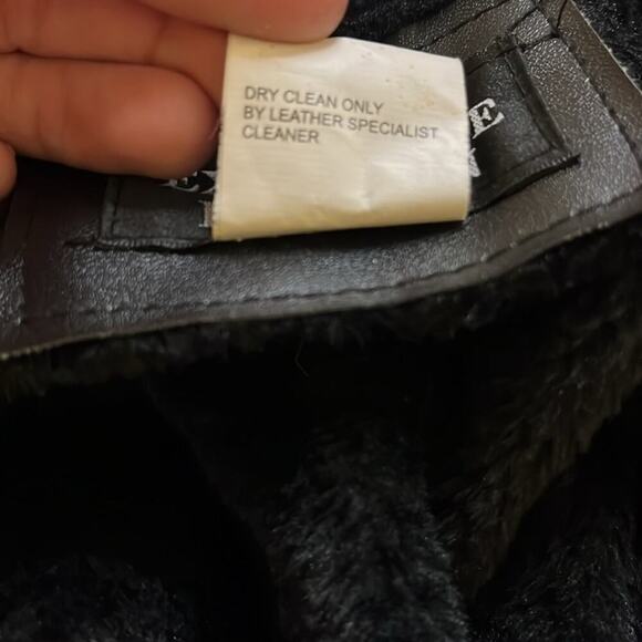 Vintage fur lined Leather Jacket • unisex leather coat Haband Executive Division - Picture 4 of 11